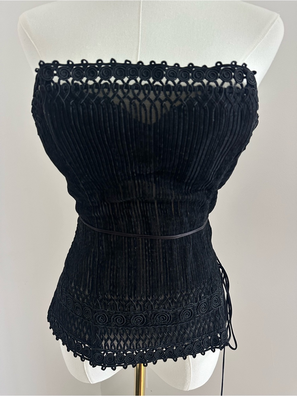 NWOT La Perla DEADSTOCK iconic vintage  Y2K La Perla black  corset - Picture 3 of 16